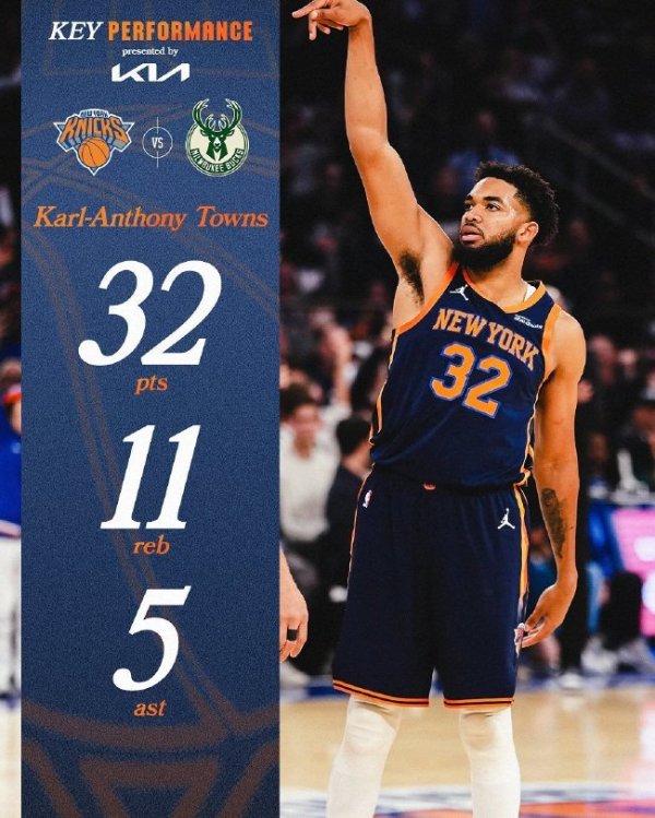 开云体育下载 唐斯32分尼克斯大胜雄鹿 魔术轻取鹈鹕止5连败